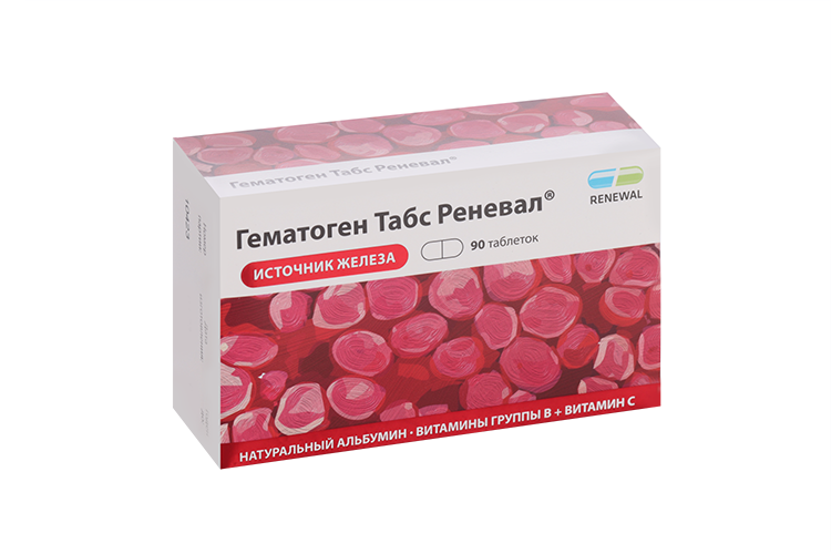 Гематоген Табс Реневал, 90 шт, таблетки покрытые оболочкой