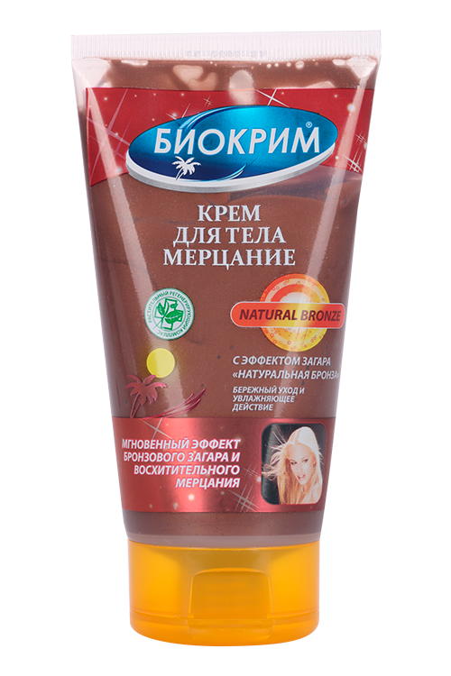 Крем Биокрим Мерцание Натуральная бронза д/тела, 150 мл