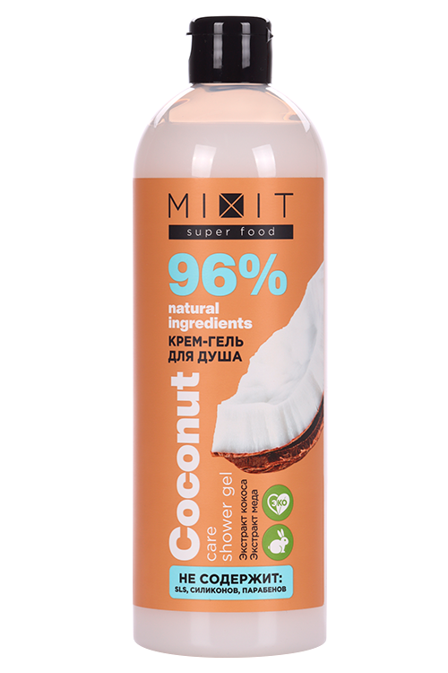 Гель-крем MIXIT Super Food д/душа кокос, 750 мл