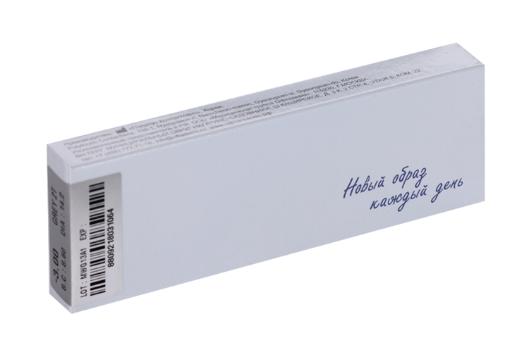 Линзы Офтальмикс Butterfly одноднев Gray/Light Gray контакт R 8.6 (диоптрия -3,0), 2 шт