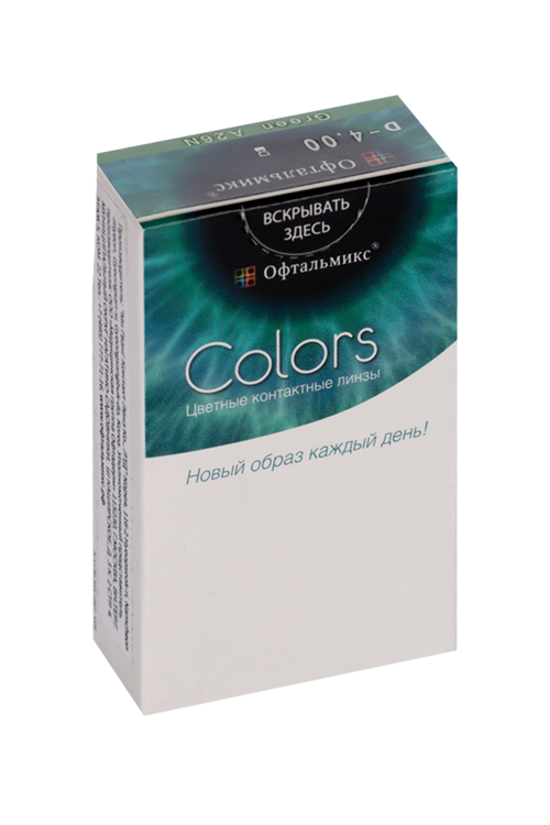 Линзы Офтальмикс Colors Hazel контактные R 8.6 (диоптрия -4,0), 2 шт