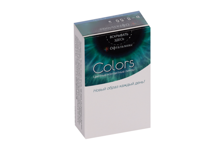 Линзы Офтальмикс Colors Aqua/Aqua Blue контактные R 8.6 (диоптрия -8,5), 2 шт