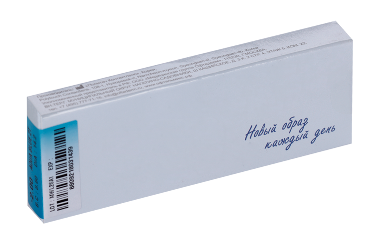 Линзы Офтальмикс Butterfly Aqua/Aqua Blue контакт одноднев R 8.6 (диоптрия -2,0), 2 шт