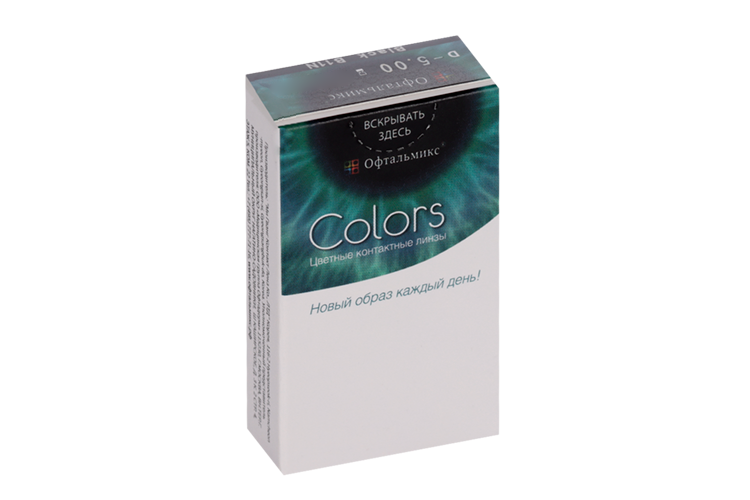 Линзы Офтальмикс Colors Black контактные R 8.6 (диоптрия -5,0), 2 шт