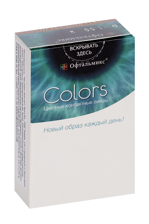 Линзы Офтальмикс Colors Brown контактные R 8.6 (диоптрия -1,5), 2 шт