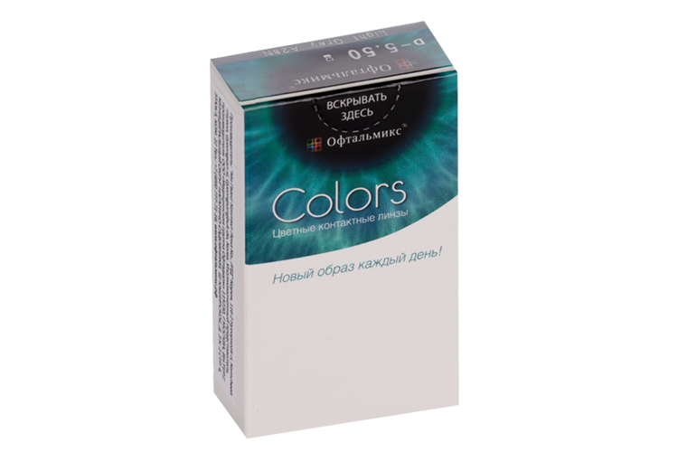 Линзы Офтальмикс Colors Gray/Light Gray контактные R 8.6 (диоптрия -5,5), 2 шт