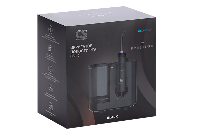 Ирригатор CS Medica AquaPulsar CS-10 PRESTIGE полости рта черный/синий/белый