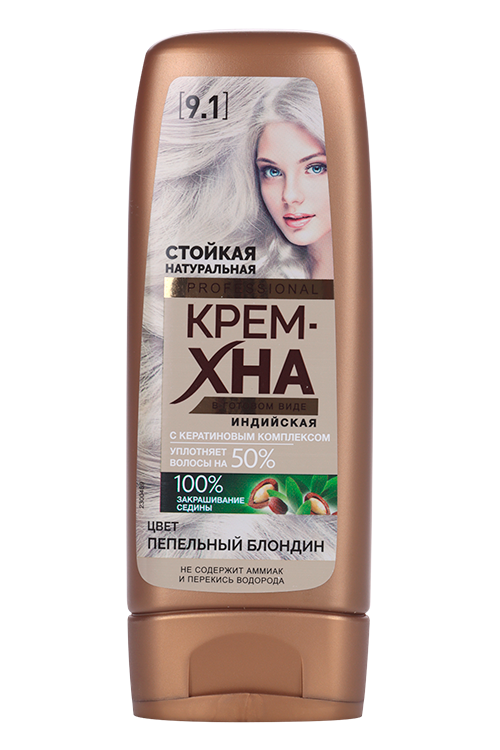 Крем-Хна Fito косметик Professional индийская пепельный блондин 140 мл