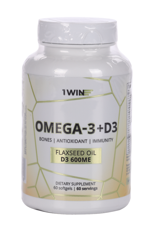 Omega 3+Д3 600МЕ 1WIN, 60 шт, капсулы