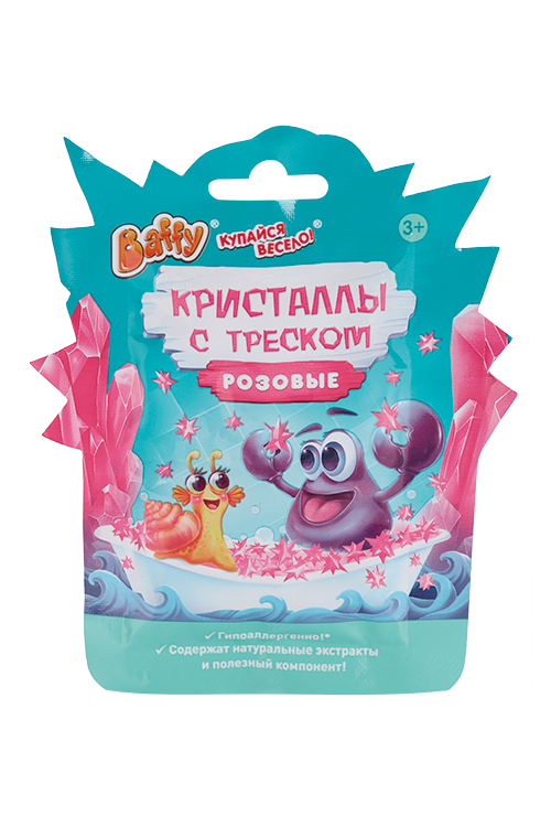 Кристаллы с треском д/купания Baffy Купайся весело! розовые