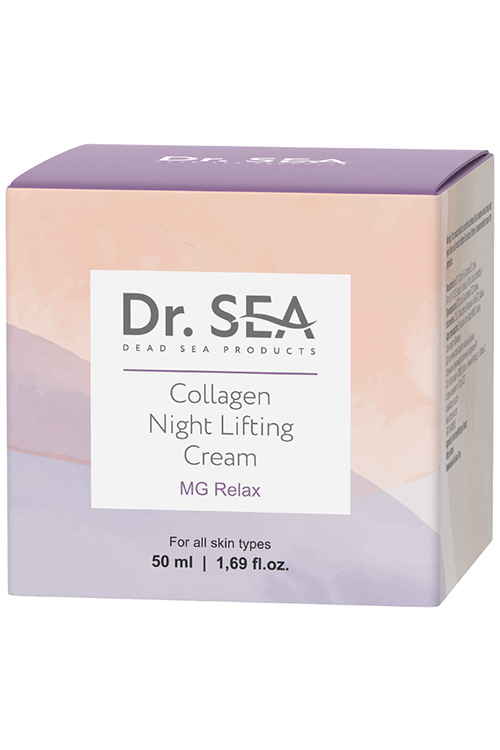 Крем-лифтинг для лица Dr. Sea ночной коллагеновый с комплексом MG RELAX, 50 мл
