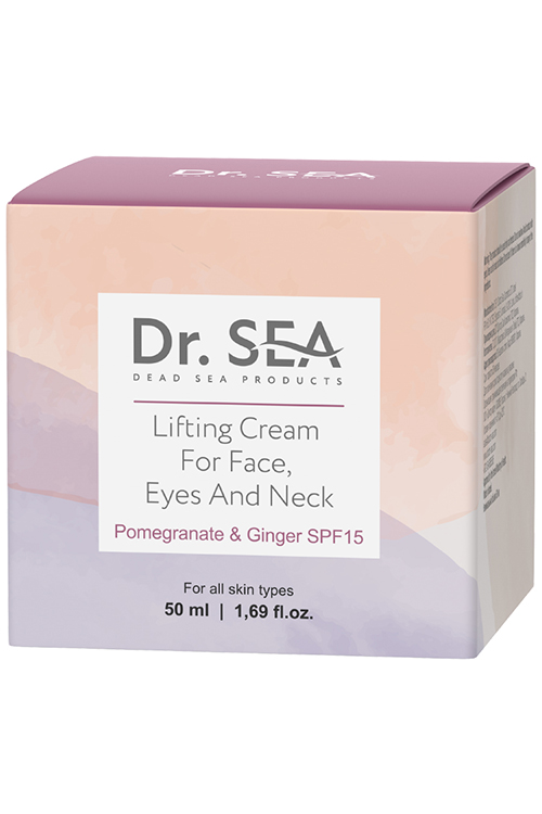 Крем-лифтинг для лица, глаз и шеи Dr. Sea с экстрактами граната и имбиря SPF15, 50 мл