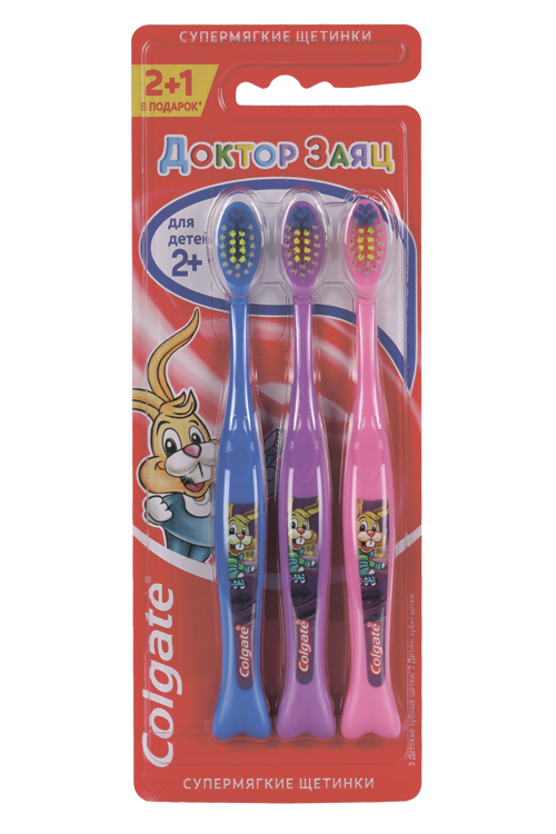 З/щетка Colgate Доктор заяц дет супермягкая 2+1 беспл