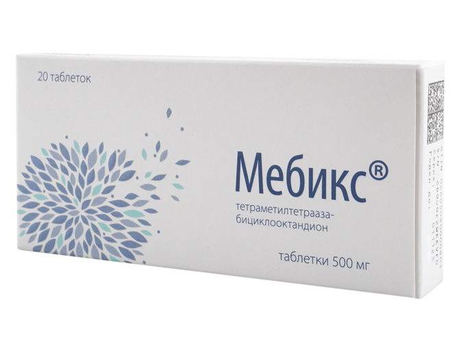 Мебикс 500 мг, 20 шт, таблетки