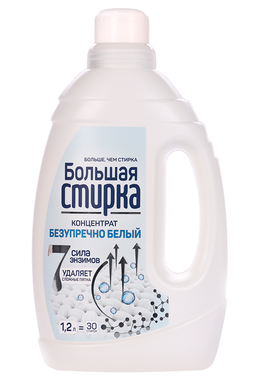 Гель-концентрат Большая стирка д/стирки белого белья 1,2 л