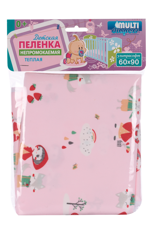 Пеленка Молти Даяпес непромок д/кроватки из ультрасофта в ассортименте 60х90 см