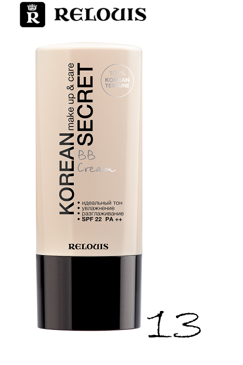Крем-ВВ KOREAN SECRET  RELOUIS тон:13 ivory beige 30 г