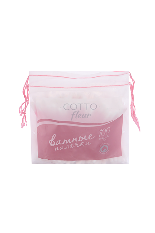Ватные палочки Cotto Fleur, 100 шт, розовый