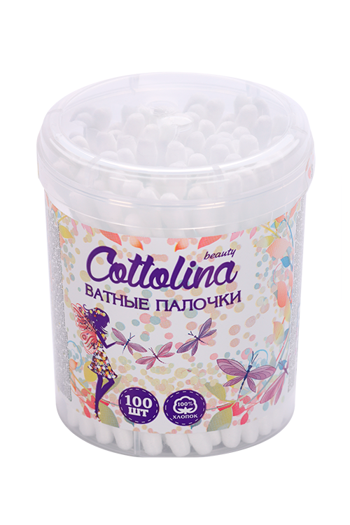 Ватные палочки Cottolina, 100 шт, банка