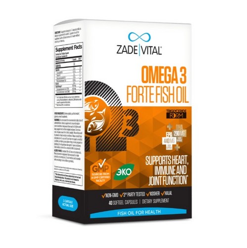 ТМ ZADE VITAL Омега 3 форте рыбий жир, капсулы №40