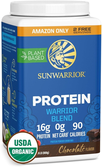 Смесь органическая Sunwarrior Warrior Blend с шоколадным вкусом, 750 г, порошок