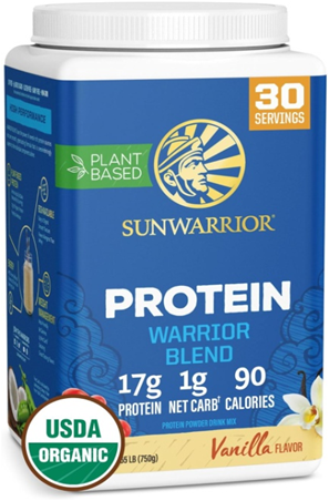 Смесь органическая Sunwarrior Warrior Blend с ванильным вкусом, 750 г, порошок