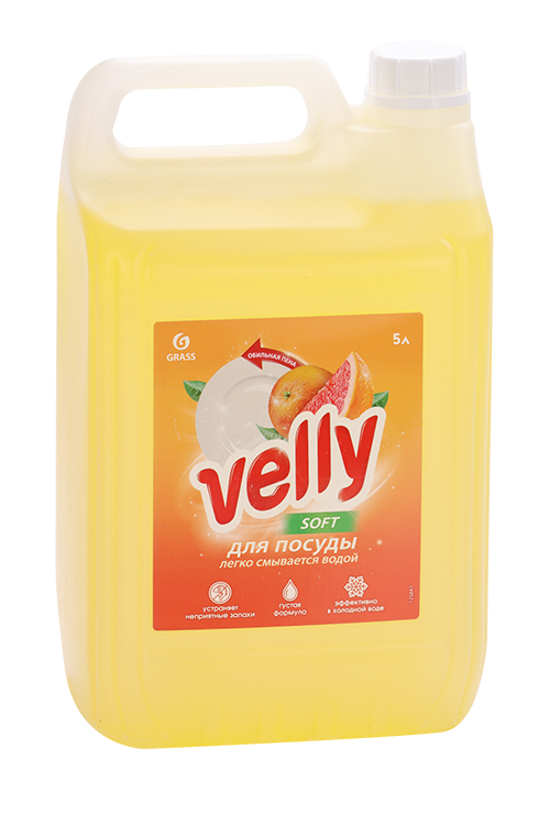 Средство GRASS Velly Soft д/мытья посуды грейпфрут 5 л