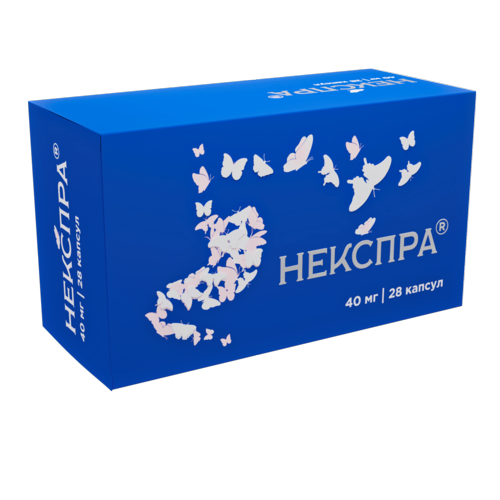 Эзомепразол Некспра 40 мг, 28 шт, капсулы кишечнорастворимые