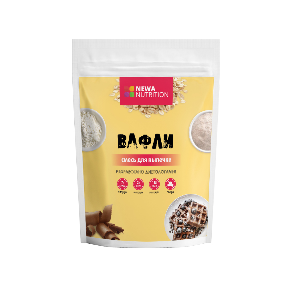 Смесь для выпечки вафель,вкус шоколад. Newa Nutrition,200 гр