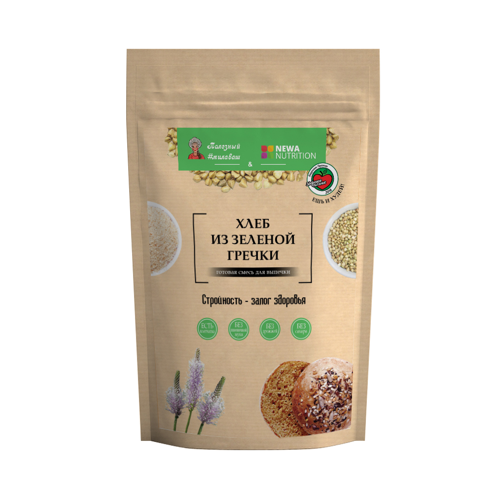 Смесь для выпечки,хлеб из зеленой гречки, Newa Nutrition 300 гр