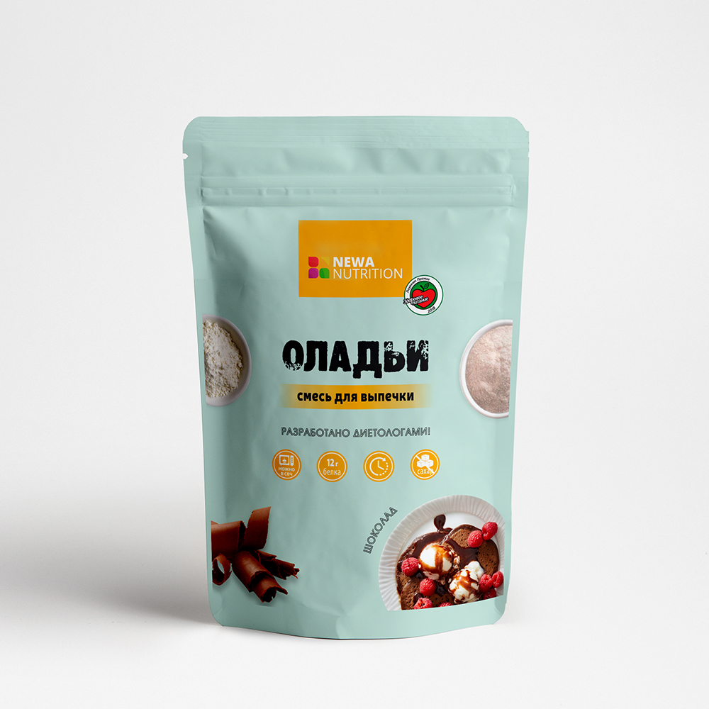 Смесь для выпечки Оладьи  Newa Nutrition 200 гр (шоколадный вкус)