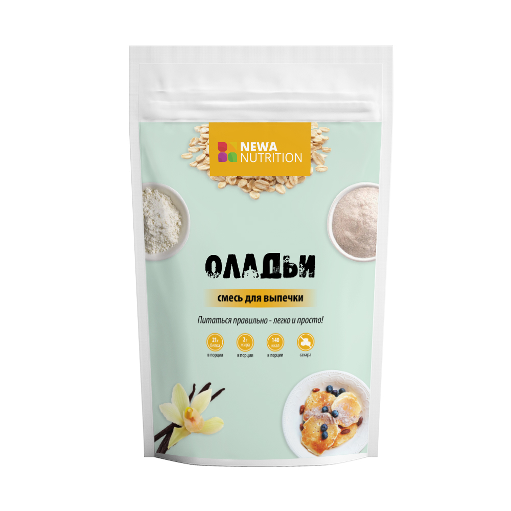 Смесь для выпечки Оладьи/ Панкейки высокобелковые Newa Nutrition без сахара 200 гр