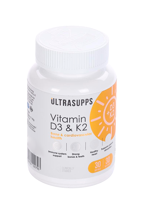 Витамин Д3+К2 ULTRASUPPS, 30 шт, капсулы
