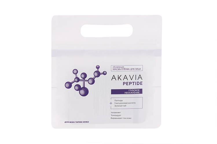 Набор маска-пленка Akavia Peptide Обновляющая д/лица глубокое увлаж, 15 мл, 3 шт, саше