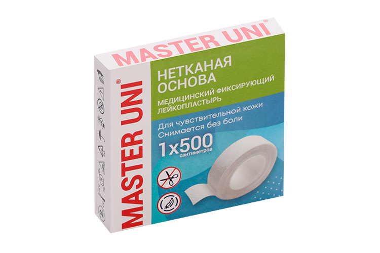 Пластырь Мастер Юни 1х500 см на нетканой основе
