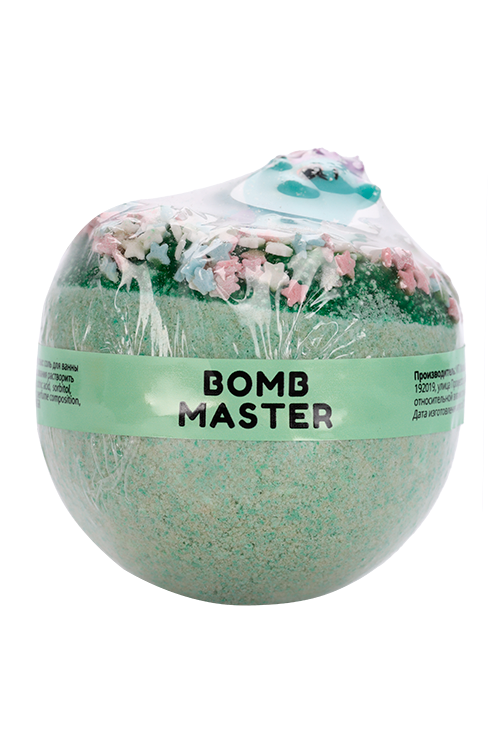Бомбочка Bomb Master д/ванн ЗОО ассорти бурлящий шар/гейзер с игрушкой светло-зеленый, 210 г