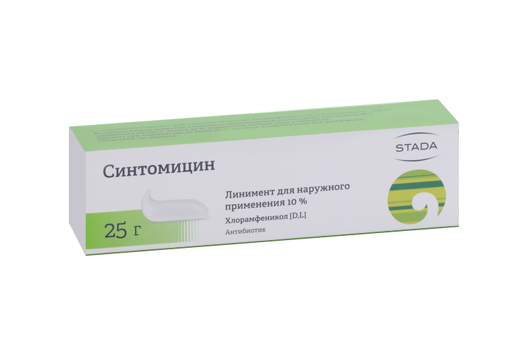 Синтомицина 10%, 25 г, линимент
