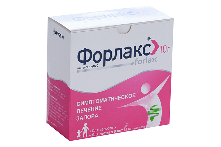 Форлакс 10 г, 20 шт, порошок для приготовления раствора для приема внутрь