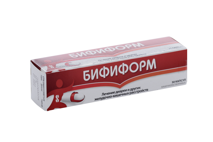 Бифиформ, 30 шт, капсулы с кишечнорастворимой оболочкой