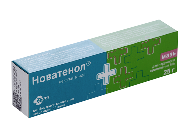 Д-Пантенол Новатенол 5%, 25 г, мазь