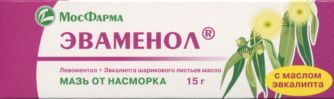 Эваменол 1%+1%, 15 г, мазь назальная