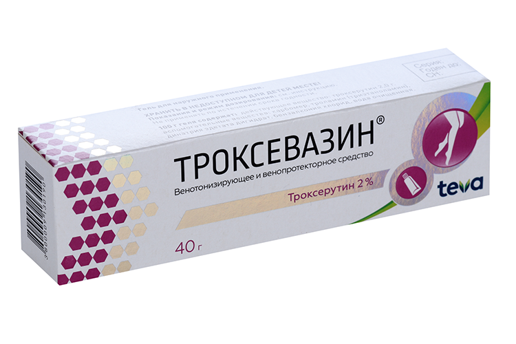 Троксевазин 2%, 40 г, гель