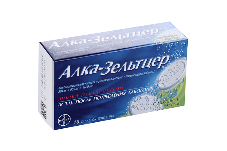 Алка-Зельтцер 324 мг+965 мг+1625 мг, 10 шт, таблетки шипучие